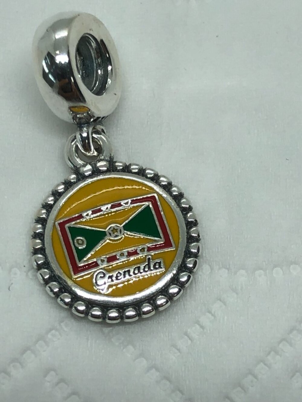 Pandora Grenada Flag Dangle Charm